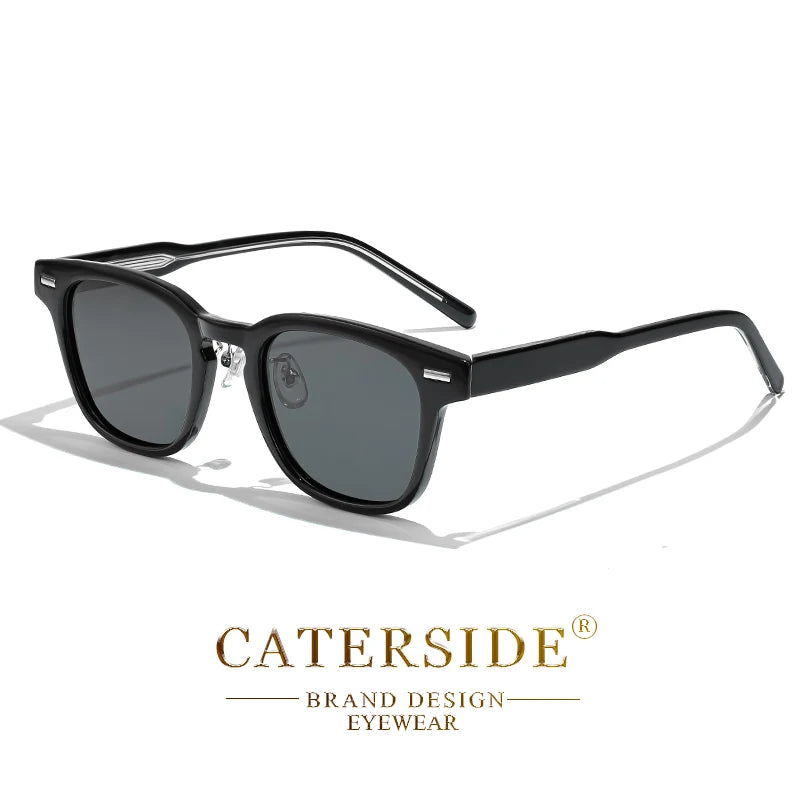 CATERSIDE Retro Square Polarized Sunglasses Men TR90 Frame High Quality Sun Glasses for Women Driving Fishing Party Eyewear