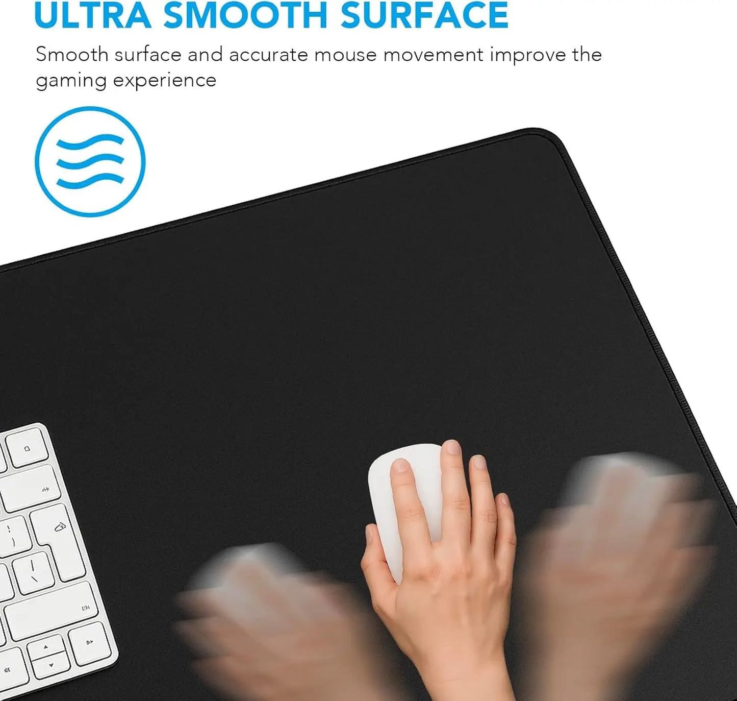 Large Mouse Pad, Desk Mat with Non-Slip Rubber Base, Waterproof Gaming Mousepad with Stitched Edges, XXL Computer Keyboard Mat