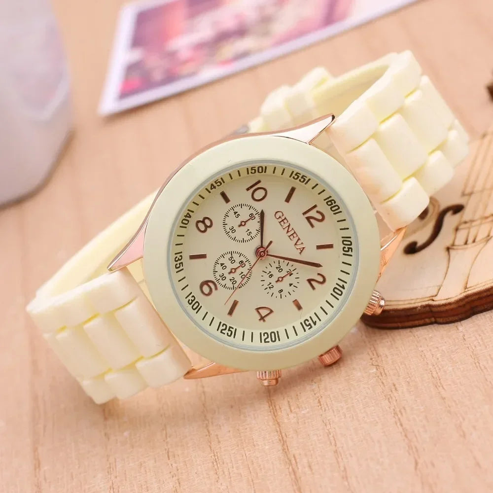 New Fashion Luxury Brand Women's Watch Silicone Strap Quartz Wrist Watch for Female Relogio Feminino Dropshipping