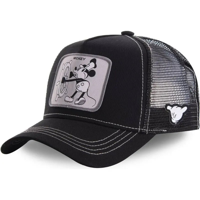 High Quality Disney Styles Anime Cartoon Snapback Cotton Cap, Trucker Mesh Hat