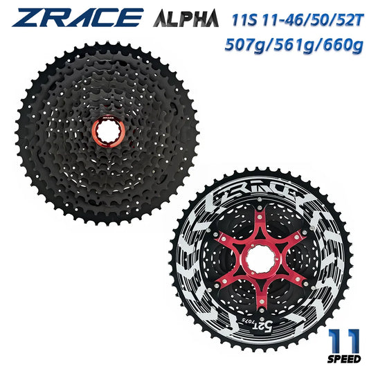 ZRACE Alpha 11s Lightweight Cassette  MTB Bike Freewheel 11-46T/50T/52T - Black