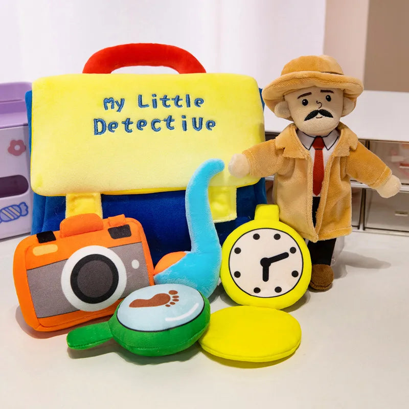 Cute Pretend Play Plush Toy Set My Little Policeman Chef Detective Firefighter Doctor Pirate Role-Play Intresting Toys Gift