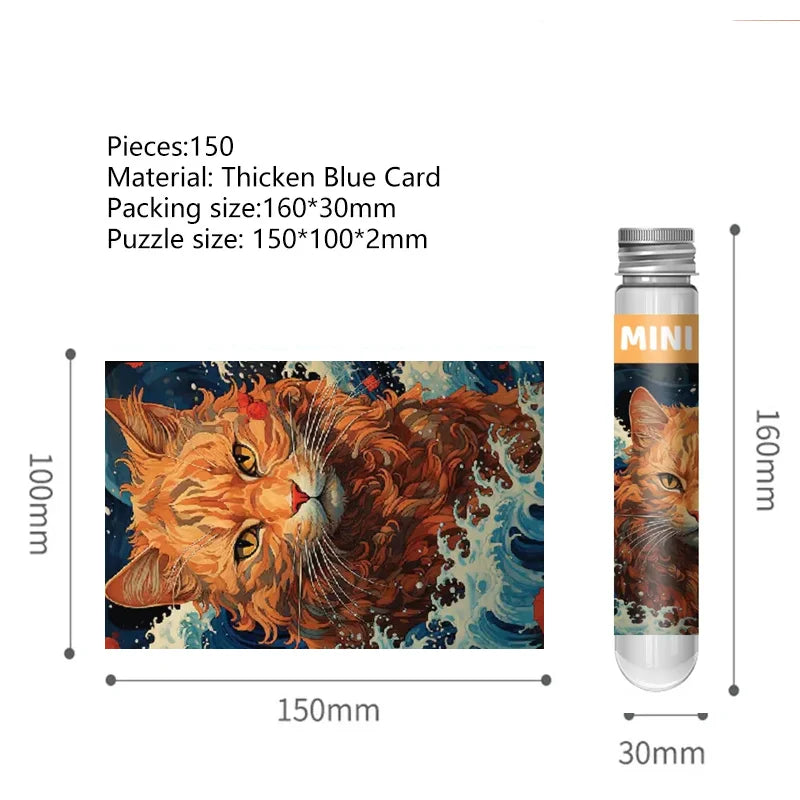 150PCS Mini Test Tube Jigsaw Puzzles for Adults Decompression Toy Fridget Puzzle Game Family Decoration Educational Toys