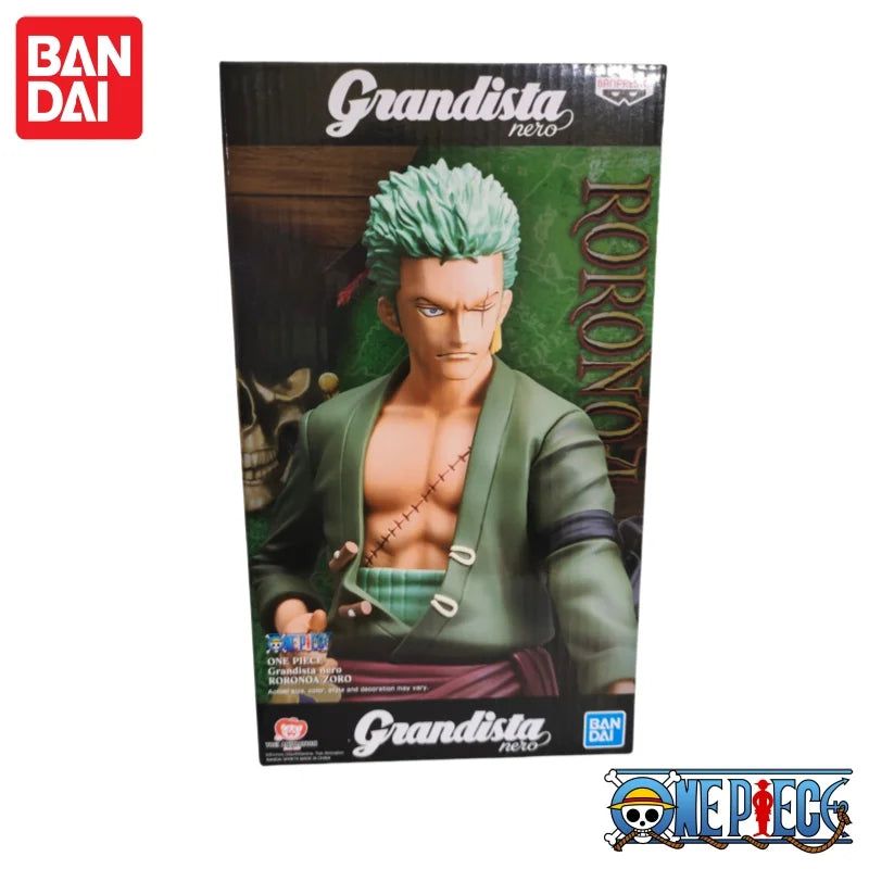 Special OfferIn Stock 100%Original Bandai Banprestoone Piece Roronoa Zoro Grandista Nero Pvc Action Figure Collection Mol Doll T