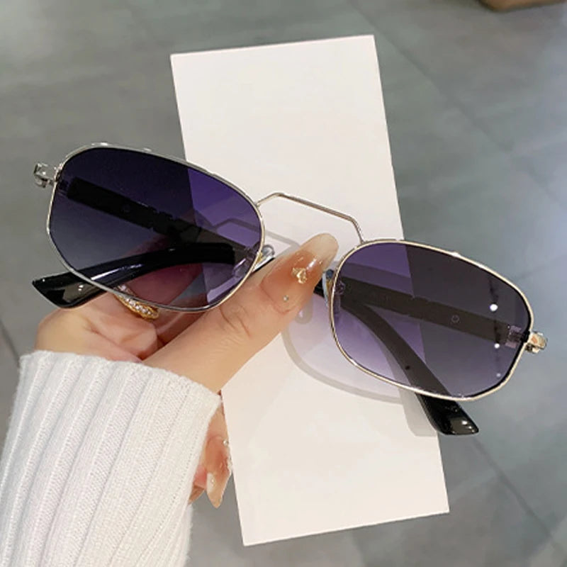 JNPCXI Square Sunglasses Women Men Fashion Driving Metal Frame UV400 Vintage Small Rectangle Sun Glasses Luxury Outdoor Eyewear