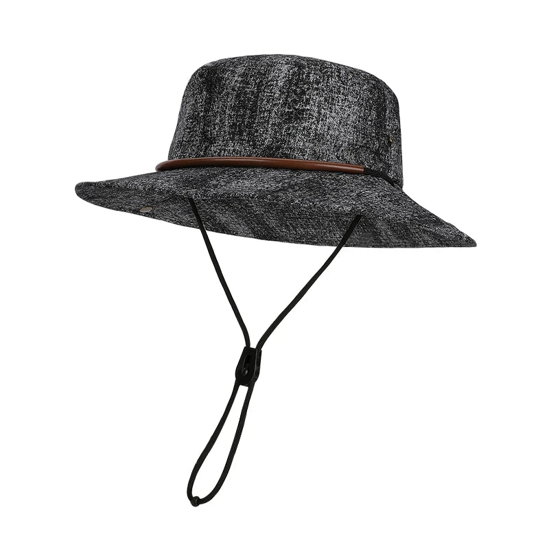 6142-New spring and summer women's outdoor fisherman hats for hiking and fishing, water-washed denim hatswithversatilelargebrims