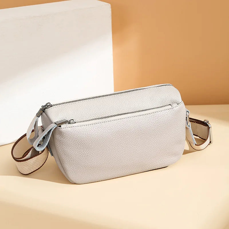 High Quality Cow Leather Handbag Multilayer Women Bag Luxury Genuine Leather Shoulder Crossbody Bag Female New Ladies Tote Sac