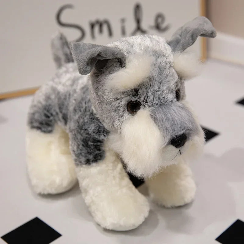 Cute Schnauzer Dog Plush Toys Triver Stuffed Animals Doll Puppy Kids Children Adults Boys Birthday Gifts Home Decor Crafts