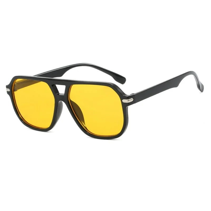 JNPCXI Retro Double Rivet Square Sunglasses Women Luxury Brand Designer Rectangle Fashion Sun Glass Vintage Eyewear Female