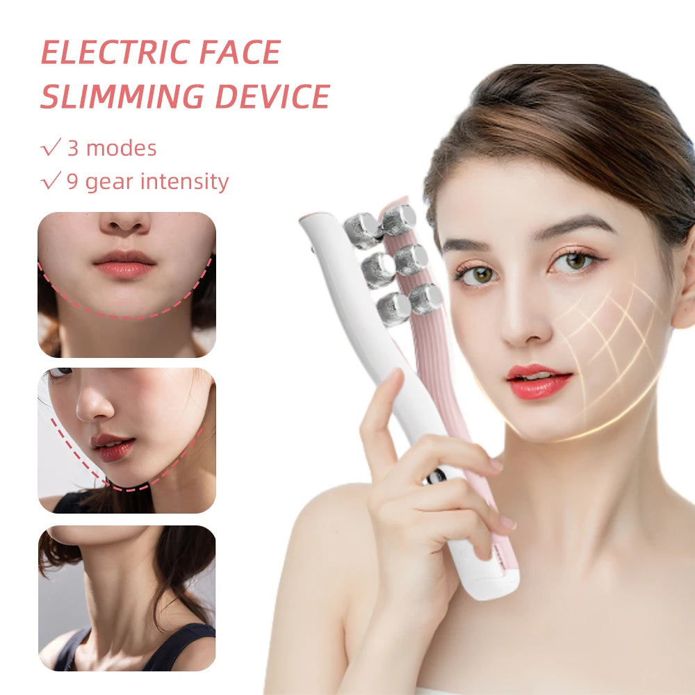 Electric Face&Body Slimming V-shape Massager Skin Lifting Rolling Slimmer Anti-Cellulite V Face Double Chin Fat Remove Roller