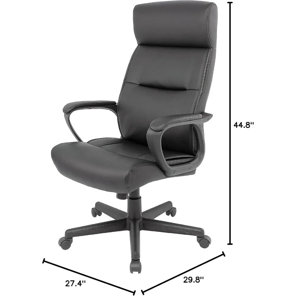 Rutherford Ergonomic Executive Office Chair High Back Swivel Luxura Faux Leather