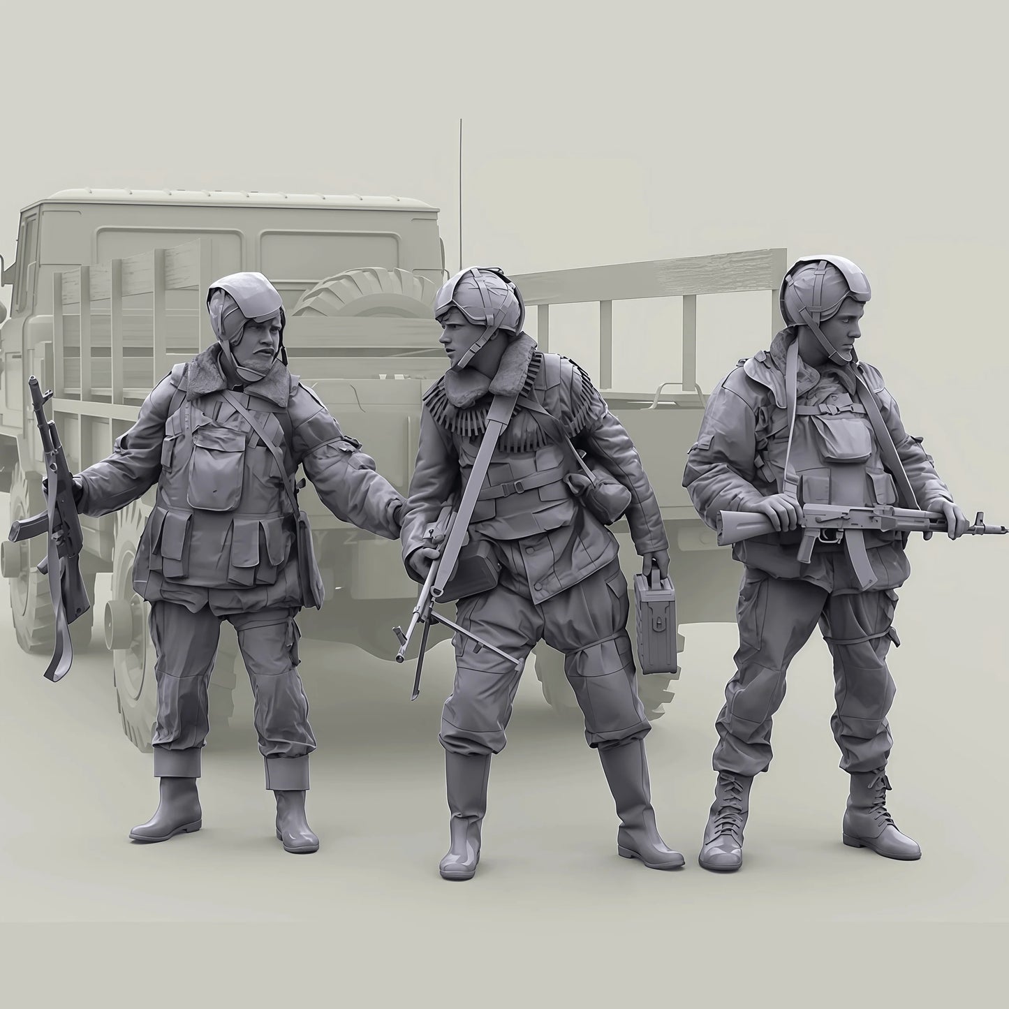 1/35 Casting Resin Model Assembly Kit, GK, Special Forces Aircraft 3-Person Model, Unpainted