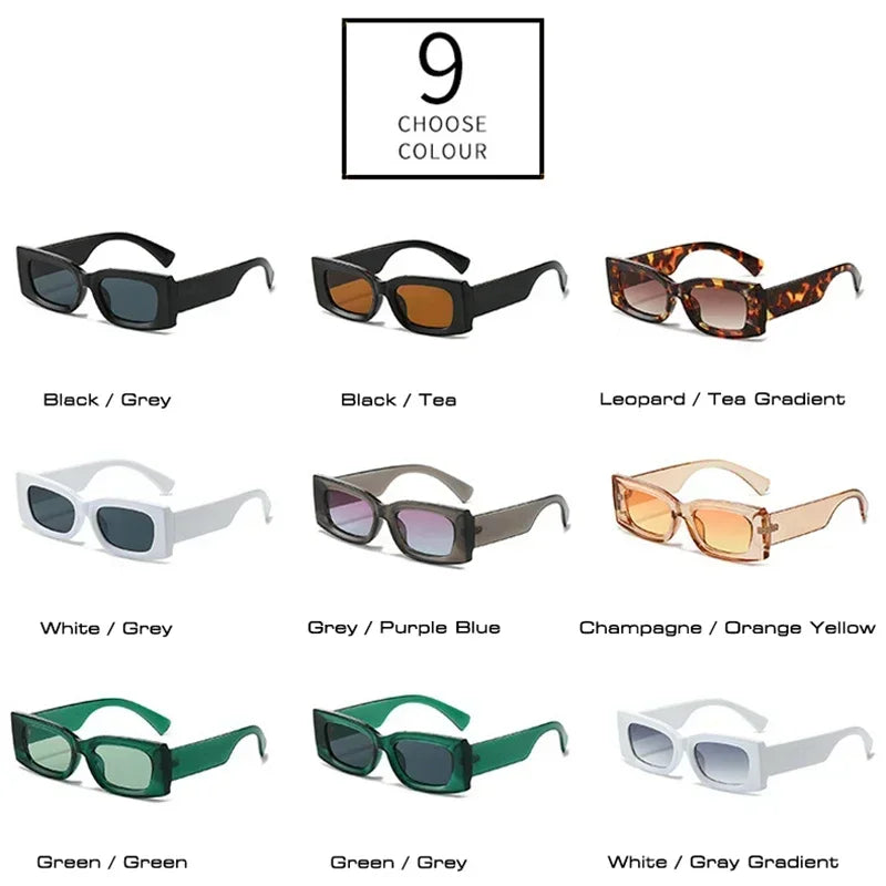 JNPCXI Ins Popular Fashion Square Candy Color Women Sunglasses Retro Gradient Yellow Men Shades UV400 Sun Glasses
