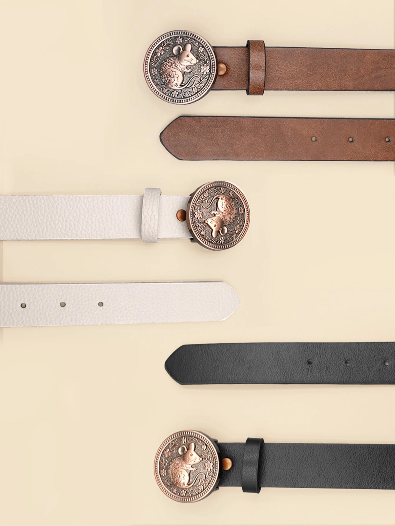 Y2K Street Style Belt - Antique Bronze Carved Buckle, Versatile Waistband for Daily Wear, Dates & Casual Outfits