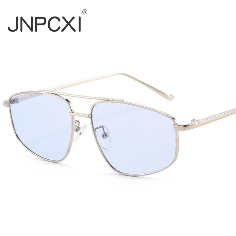 JNPCXI New Retro Pilot Women Sunglasses Classics Metal Double Bridge Shades Sun Glasses Female Eyewear Trendy Glasses Oculos