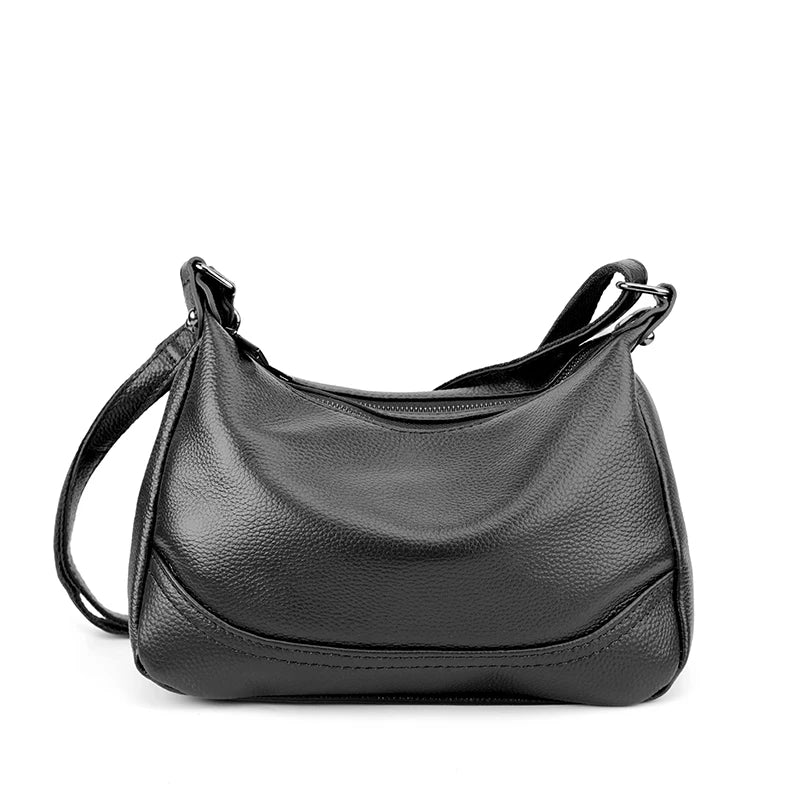 Genuine Leather Hobo Bag for Women Large Capacity Soft Leather Crossbody Shoulder Bag Vintage Casual Everyday Commute Tote Bag