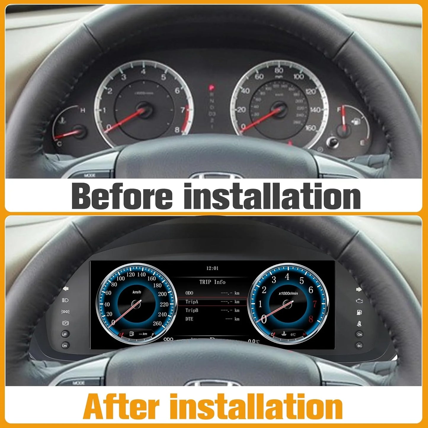For Honda Accord 2003-2007 Digital Instrument Cluster Speedometer LCD Instrument Panel