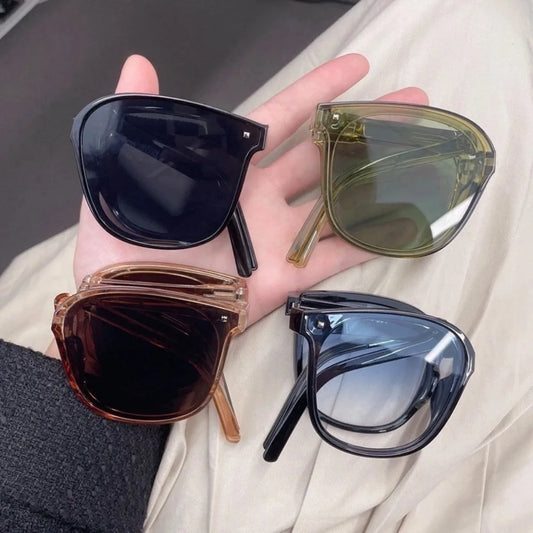 UV Protection Glasses Outdoor Unisex Fashion Vintage Folding Sunglasses Glasses