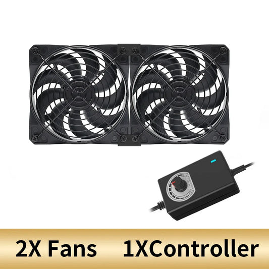 US Plug 120mm 3000RPM Cooling Fan 12V/220V Mining, Server, Cabinet, Workstation