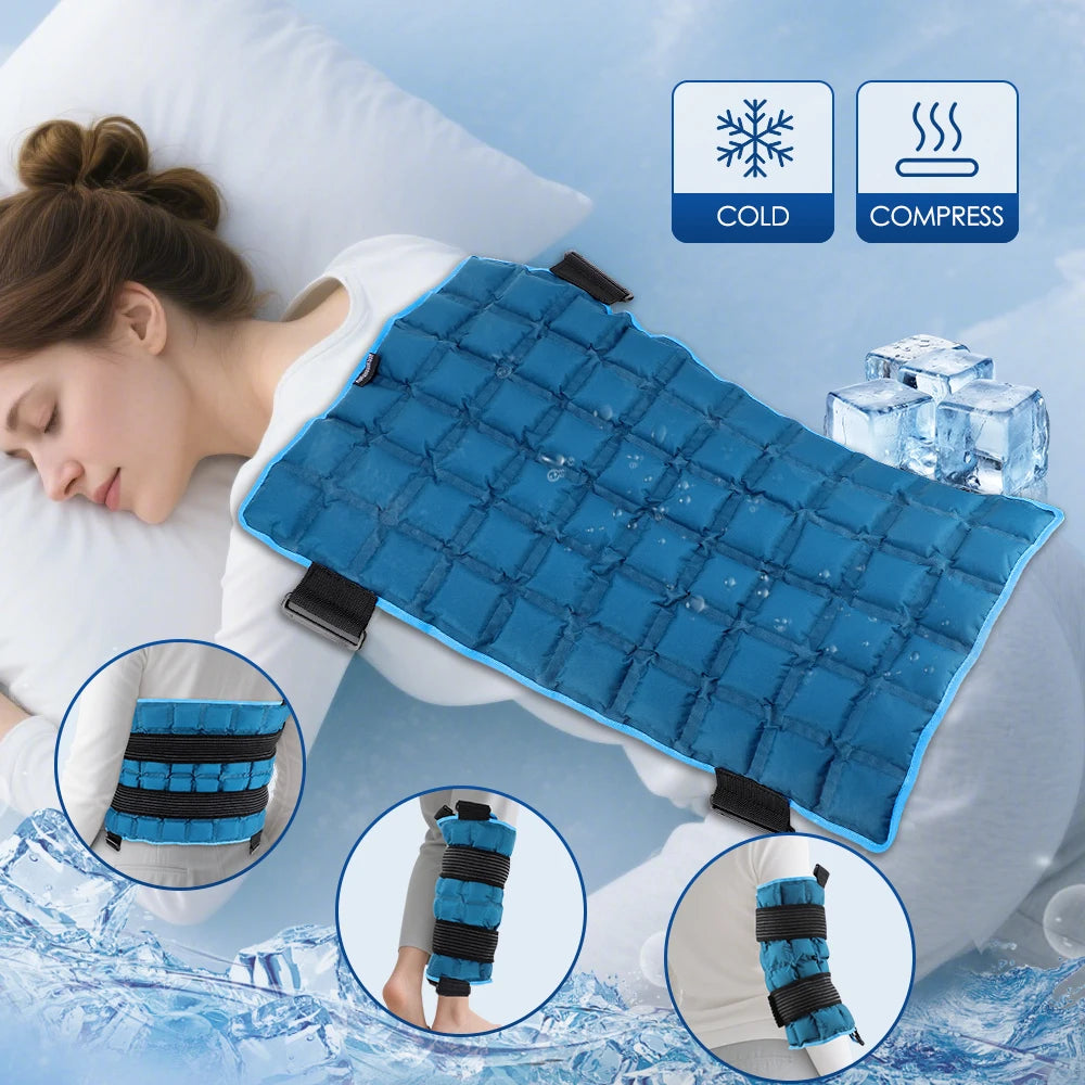 Reusable Ice Pack Wrap For Muscle Relax Hot Cold Gel Pack Cooling Knee Leg Back Ice Pack Wrap Local Stock