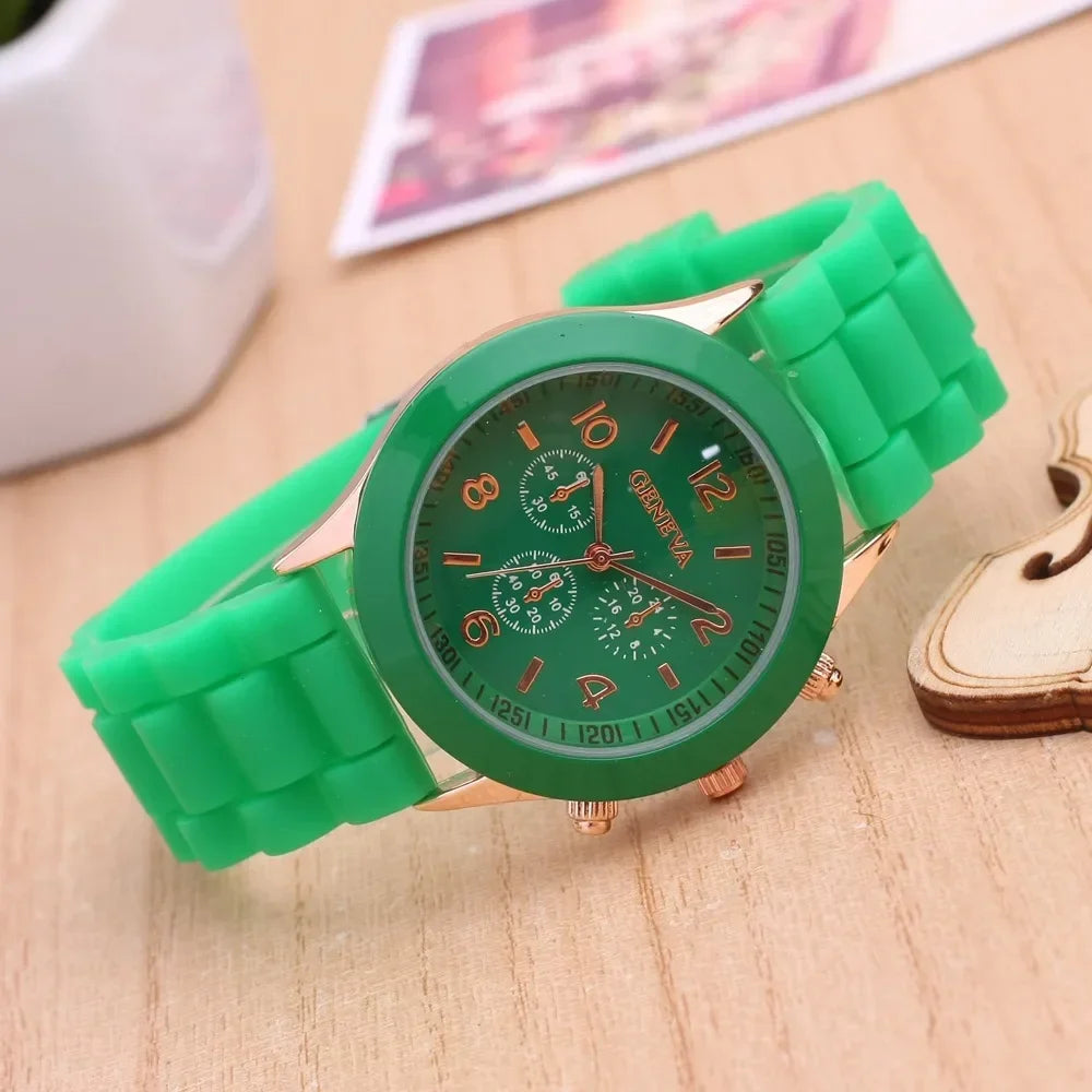 New Fashion Luxury Brand Women's Watch Silicone Strap Quartz Wrist Watch for Female Relogio Feminino Dropshipping