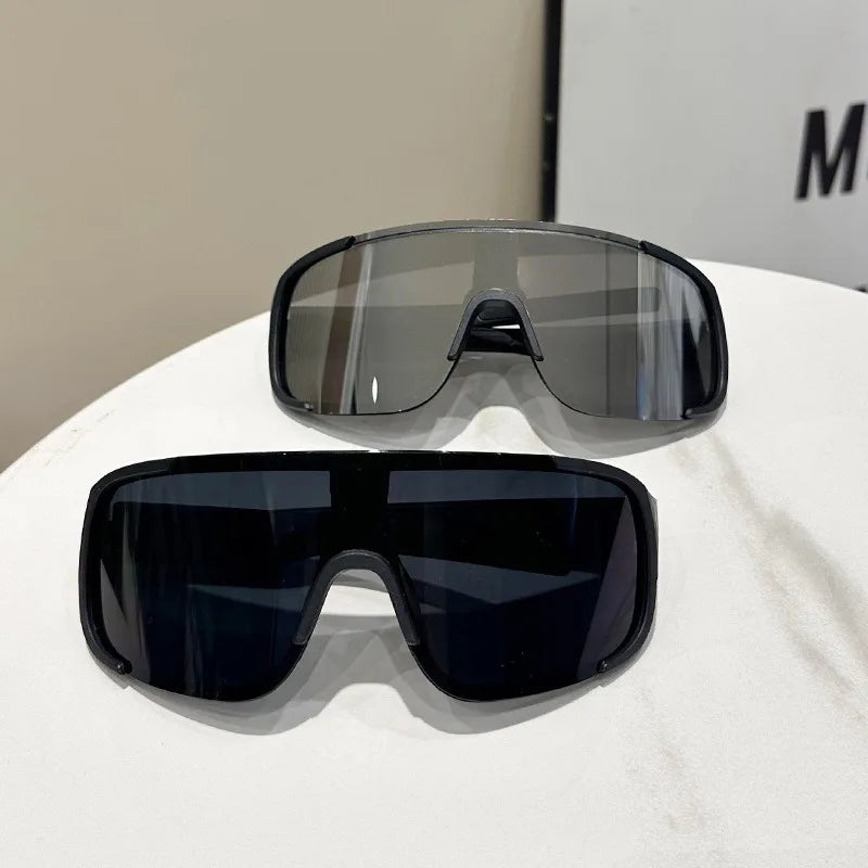 3-piece Set of Y2K Style Sports and Fashion Glasses, White MERCURY Silver Mirror Lenses