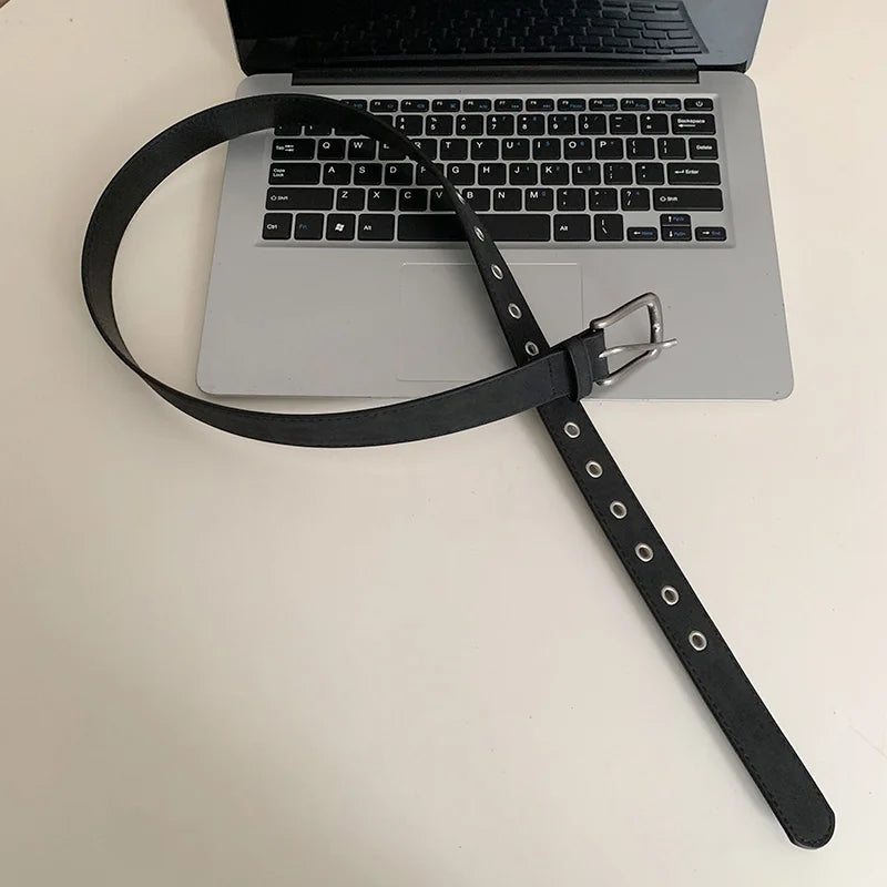 Retro Simple Hollow Out Belt For Women Matte Casual Hot Girl Style With Half Skirt Versatile Fashion Personal Belt