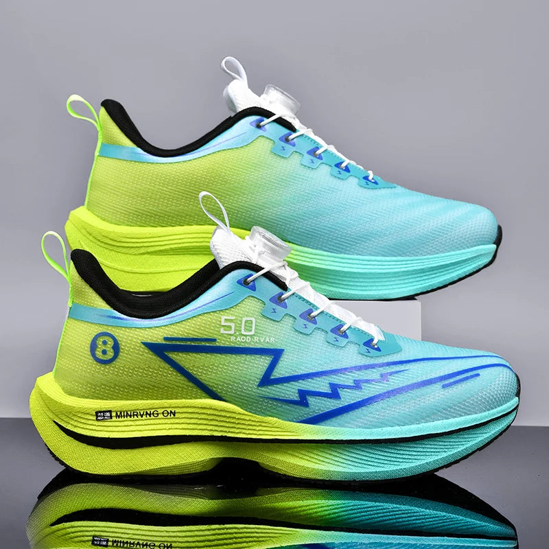 Men Sports Running Shoes Casual Carbon Board Marathon Breathable Lightweight Women's Comfortable Athletic Nonskid Sneakers Shoes