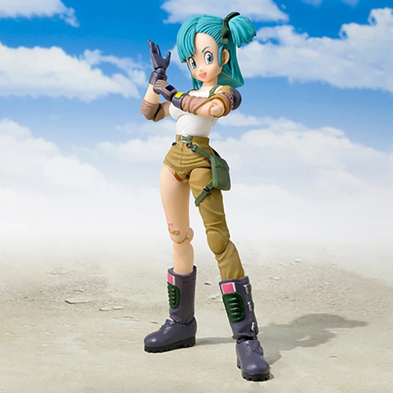 13cm SHF Dragon Ball Soldier Bulma  Action Figure PVC Battle Detector Collection