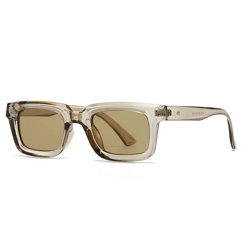 JNPCXI New Square Sunglasses Women Fashion Candy Color Blue Shades UV400 Retro Rivets Men Sun Glasses