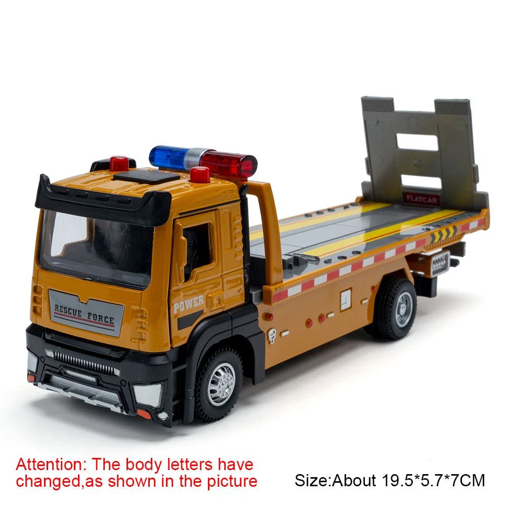 1:32 Military Tank Flatbed Trailer Model Toys Car Alloy Diecast Transport Vehicle Sound Light Pull Back Door Opened Toy Kid Gift