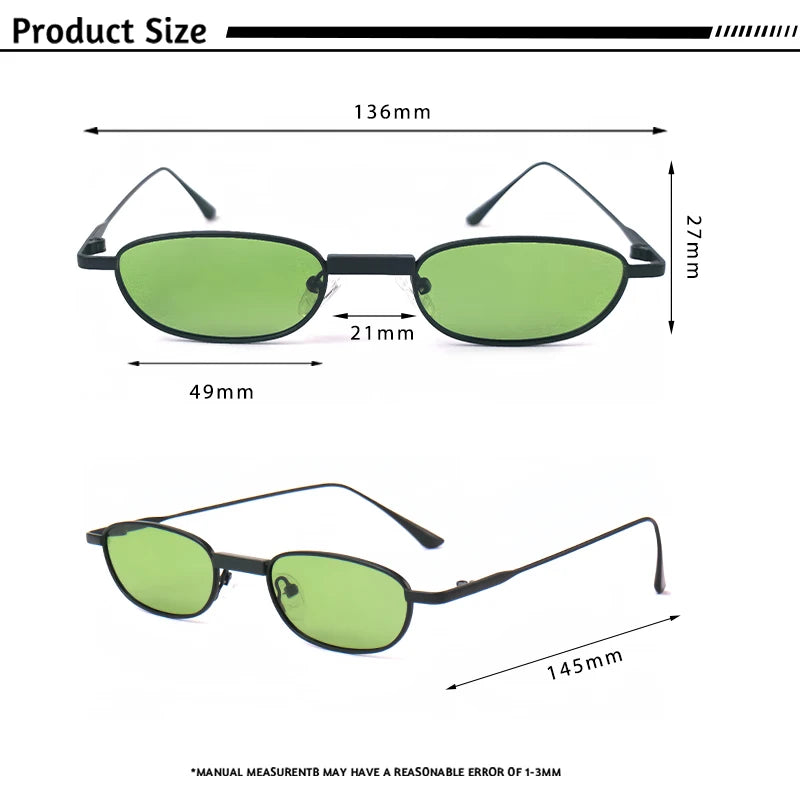 CATERSIDE Polarized Small Sunglasses Men Rectangle Punk Brand Design Sun Glasses for Women Driving Party Eyewear Holiday Gifts