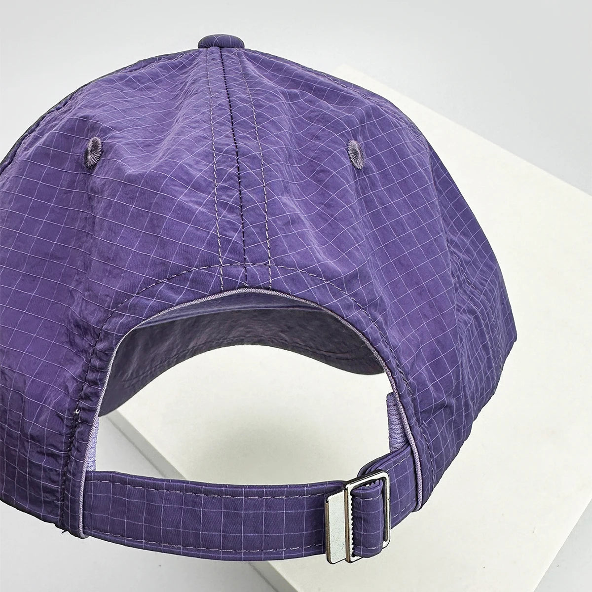 New Unisex Embroidered Nice Letters Simple Baseball Hats Breathable Quick Drying Sunshade Peaked Caps Versatile Small Lattice