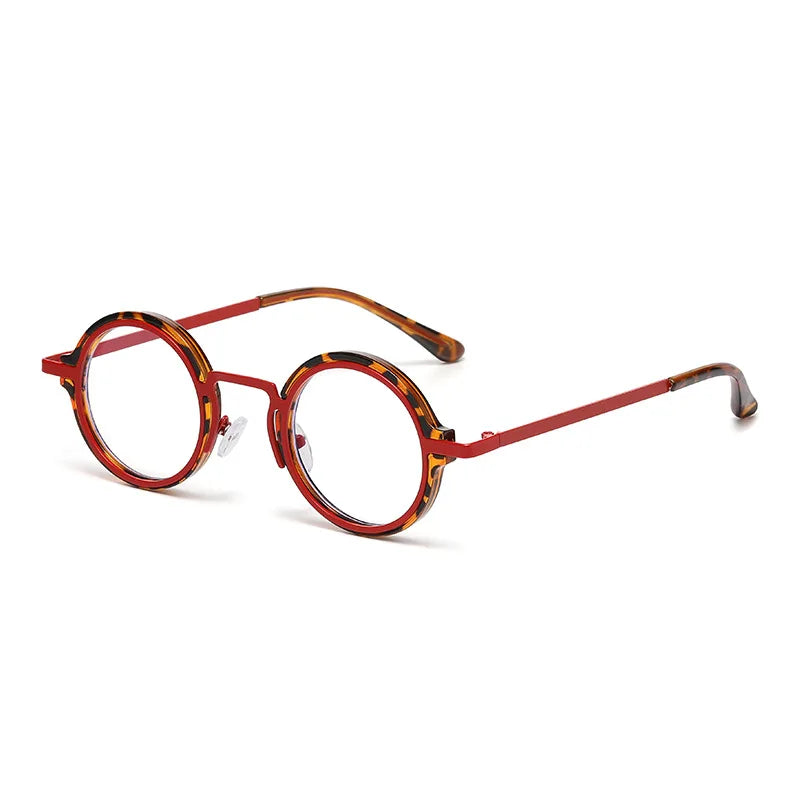 JNPCXI New Retro Round Punk Women Sunglasses Fashion Gradient Leopard Tea Shades UV400 Men Sun Glasses