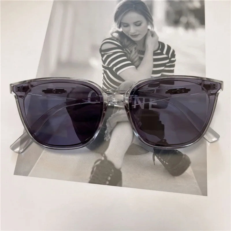 Retro Large Frame Sunglasses Men and Women UV Protection Sunglasses