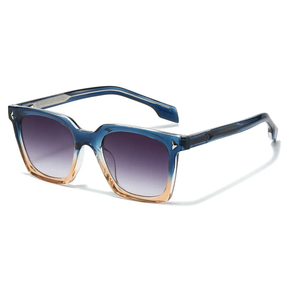 JNPCXI Fashion Sunglasses Men Vintage Square Tr90 Gradient Sun Glasses Outdoor Sports Party Vacation Travel Driving Eyeglasses