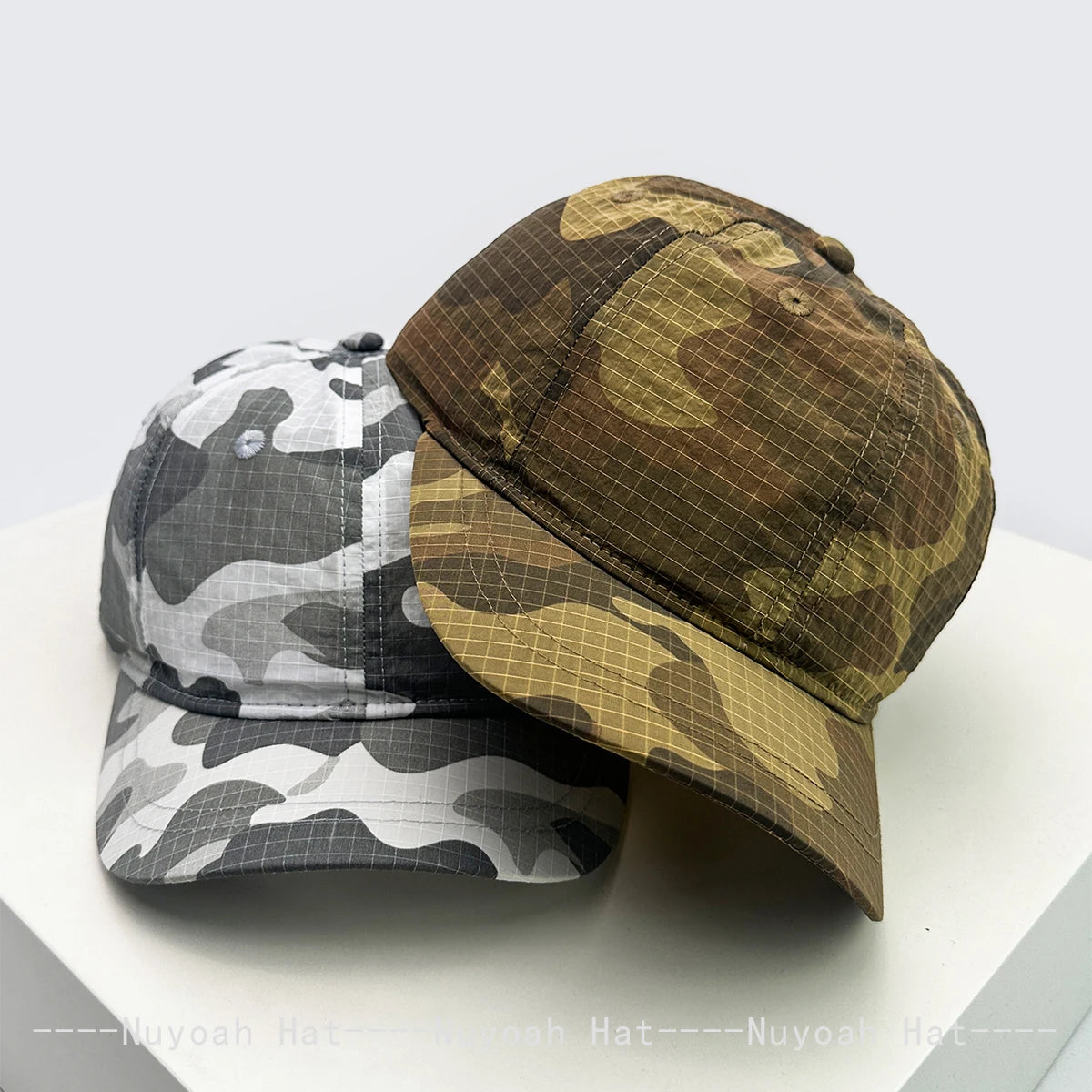 New Unisex Short Eave CAMO Letter Embroidery Baseball Hats Sunshade Quick Drying Breathable Personal Peaked Caps Versatile Solid
