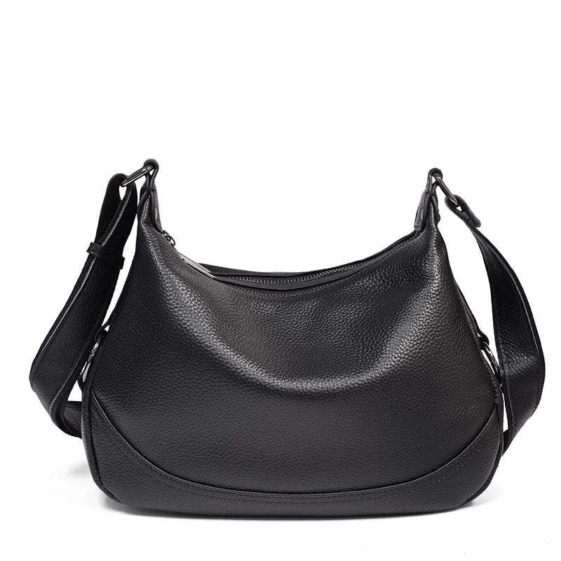 Women Genuine Leather Simple Solid Color Mini Crossbody Bag Lightweight Small Phone Shoulder Bag Luxury Designer Messenger Bag