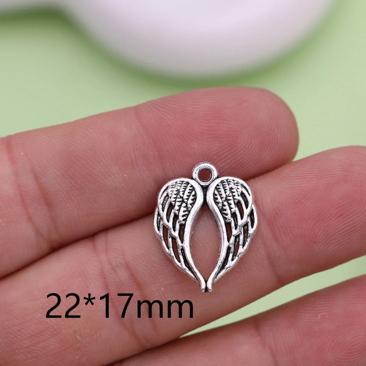 10pcs Silver Color Heart Wing Charms Pendants for Jewelry Making Drop Earrings Necklaces Bracelets DIY Crafts Accessories