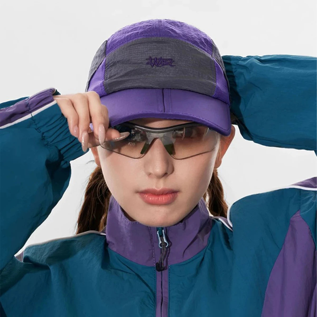 New Unisex Outdoor Letter Embroidery Baseball Hats Color Block Sunshade Quick Drying Breathable Peaked Caps Versatile Personal