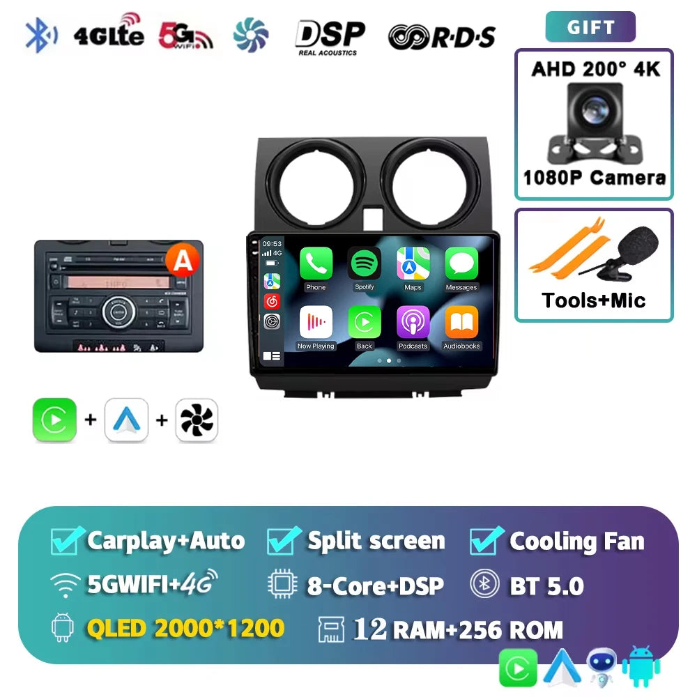 Android 15 Car Radio For Nissan Qashqai J10 2005 2006 2008 2010 2012 2014 2015 Wireless Android Auto Carplay Multimedia Player 2