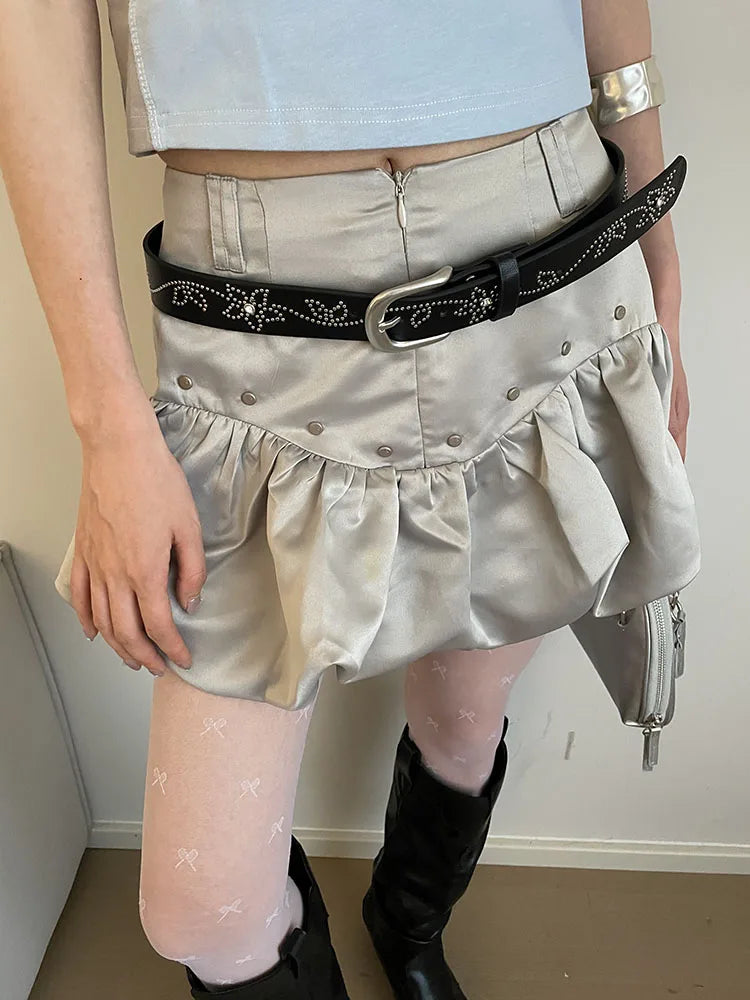 Rivet Y2k Belt For Women Accessory Skirt Versatile Jeans Belt Leather Belt With A Unique High-End Feel To Cinch The