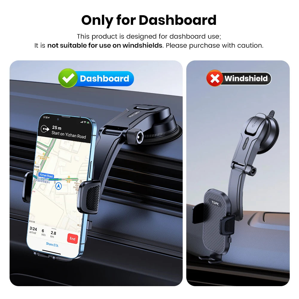 Car Stand Gravity Dashboard Phone Holder Mobile Support iPhone Xiaomi Samsung