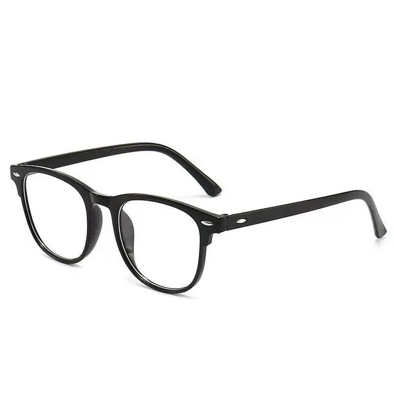 2pcs Women's Plastic Retro Round Rice Nail Style Fashionable Plain Reading Glasses Office Glasses Fashionable Design Simple