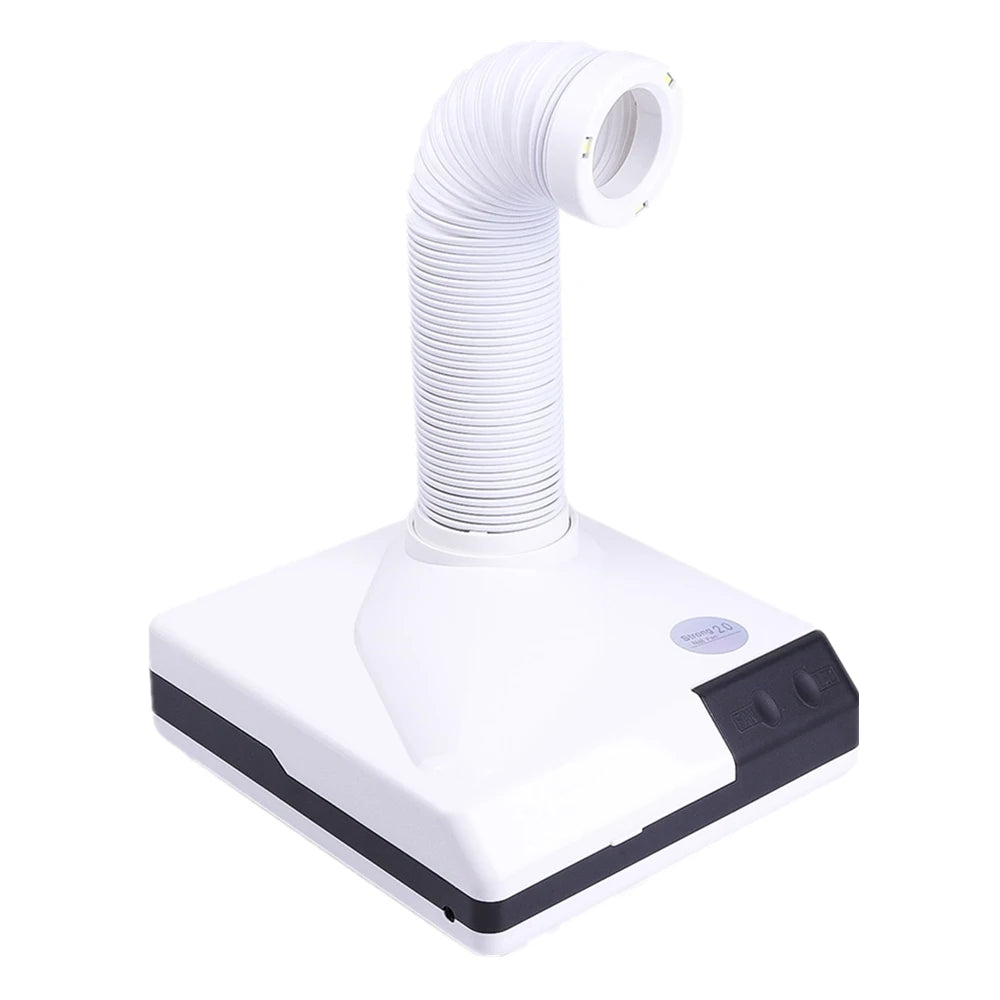 Foreverlily 60W Double Use Nail Dust Collector Retractable Elbow Design Nail Dust Extractor Fan Nail Vacuum Cleaner With Tube