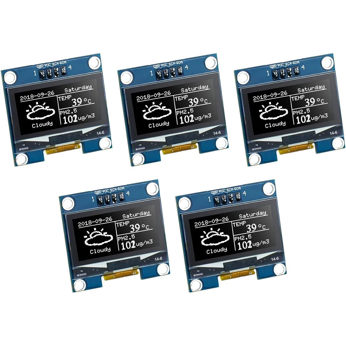 1.3 Inch OLED Display Module 128x64 Pixel IIC I2C OLED Screen CH1116 Driver Self-Luminous Display Board for Arduino Raspberry Pi