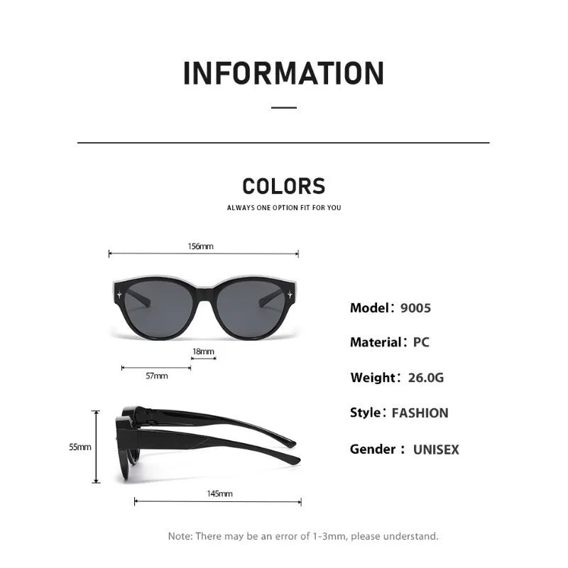 Korean New Style Cat Eye Sunglasses Fever Black Sunglasses Holiday Travel Men and Women Glasses Myopia