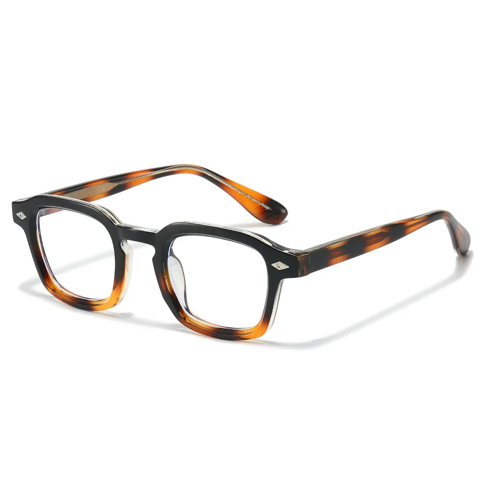 JNPCXI New TR90 Square Candy Color Women Sunglasses Retro Rivets Men Trending Tea Sun Glasses Shades UV400