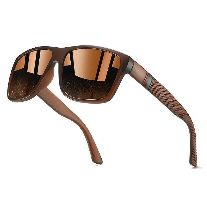 5pcs Oversized Fashion Colorful Stripe Design Unisex Square Men Women Glasses Classic Driving Traveling