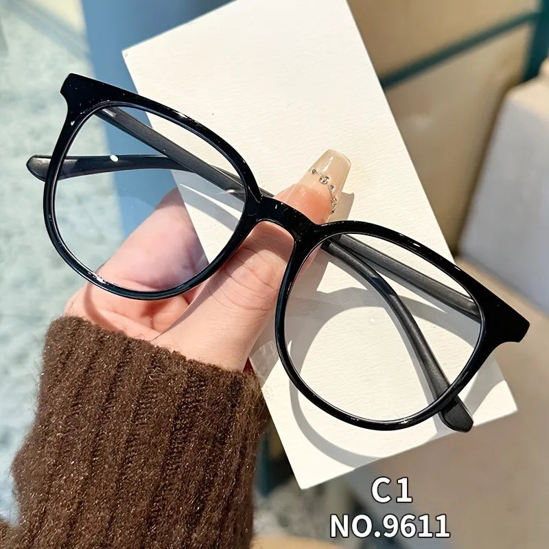 Ultra-Light Retro Tea Brown Blue Light Blocking Glasses Korean Style Large Frame Eyewear